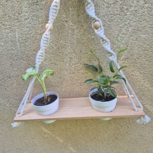 Suspension et pots de fleurs