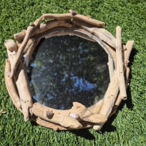 Petit miroir bois flotté