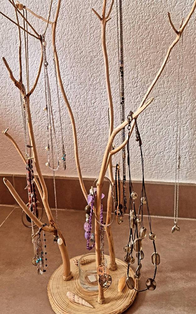 Arbre à bijoux coquillages